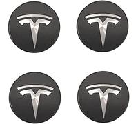 AFSNT 4pcs Car Wheel Hub Centre Caps Cover Sticker for Tesla Model 3 X S 56mm,Wheel Hubcap Waterproof Sticker Styling Accessories,B