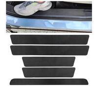 AFSNT 5PCS Car Door Sill Protector for VW CADDY MK4 MAXI 2015-2019,Carbon Fiber Automobile Threshold Protection Sticker Door Sill Kick Plate Cover