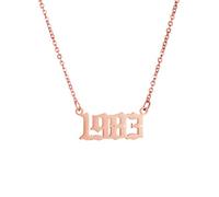 AFSTALR Birth Year Necklace Women Birthday Gifts Charm Friendship Jewellry for Girls Birthday Year Number 1983 Rose Gold