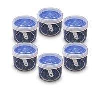 AFSUK Plastic Storage Jar 500ml Screw Top Lids Airtight Food Storage Containers Stackable Set with Spoon For Kitchen, Herb, Spices, Sweets Clear Canister pots (Pack of 6)