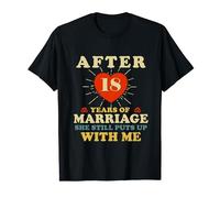 After 18th Year Marriage Couple 18th wedding Anniversary Men T-Shirt