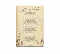 After A While Poem Poster Prints Inspirational Poetry Love Poem Posters Poster for Room Aesthetic Posters 16x24inch(40x60cm)