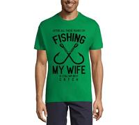 After All These Years of Fishing My Wife is Still My Best Catch Crew Neck Cotton Men's T-Shirt Kelly Green X-Large