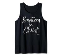 After Baptism Shirt Christian Faith Quote Baptized in Christ Tank Top