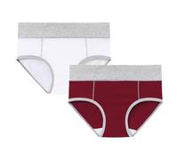 after Birth Underwear for Mom Waist Briefs Soft Underpants Ladies Full Coverage 2 Pack Women Briefs Underwear Cotton (Wine, XXXXL)