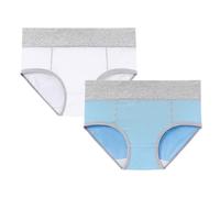 after Birth Underwear for Mom Waist Briefs Soft Underpants Ladies Full Coverage 2 Pack Women Briefs Underwear Cotton (Light Blue, XL)