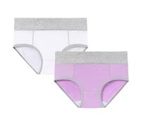 after Birth Underwear for Mom Waist Briefs Soft Underpants Ladies Full Coverage 2 Pack Women Briefs Underwear Cotton (Purple, XXXL)