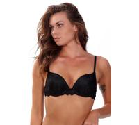 After Eden 'anna' Lace Single Boost Underwired Gel Bra In Black Black 38D