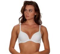 After Eden Women's Single Boost Recycled Fabric Bra, White, 34C