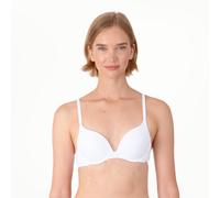 After Eden Women's Single Boost Recycled Fabric Bra, White, 34A