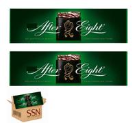 After Eight Dark Mint Chocolate Box 300g chocolate confectionery filled with peppermint-flavoured fondant by SSN Spark Systems Network (2x Box)