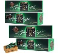 After Eight Dark Mint Chocolate Box 300g - Wafer Thin Mints with Peppermint Fondant, Classic British After Dinner Treat, Bundle by UrbanShoppi (Pack of 4)