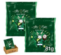 After Eight Dark Mint Chocolate Mini Eggs, Peppermint Flavoured Fondant Cream, Sharing Bag, After Eight Easter Mini Egg, 81g, Bundle by UrbanShoppi (2x Mini Egg Bag)