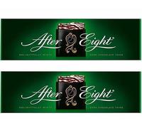 After Eight Dark Mint Chocolate Thins 300g (Pack of 2) - Premium Dark Chocolate with Smooth Peppermint Fondant Centre, Individually Wrapped Mint Chocolates, Classic British After-Dinner Treat
