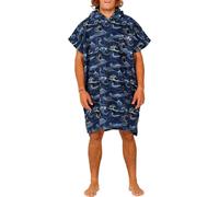 After Essentials - Bath poncho - Japan Waves Midnight - Navy Navy one size