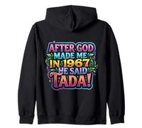 After God Made Me In 1967 He Said Tada Womens Birthday Party Zip Hoodie