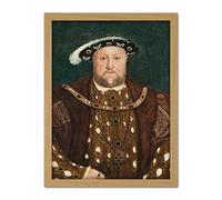 After Hans Holbein The Younger King Henry VIII Large Framed Art Print Poster Wall Decor 18x24