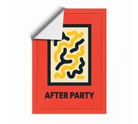 After Party Typography Unframed Wall Art Print A1 (84.1×59.4cm), Wall Decor for Living Room, Bedroom, Office & Home, Art Gift