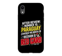After Review: Number 10. Covered his mouth. Decision is Red Case for iPhone XR