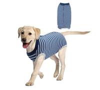 After Surgery Dog Recovery - Bandages Onesie For Abdominal Wounds Recovery Dog Recovery Suit Female - Recovery Suit For Male Dogs Neutered -Vu01,Bluestripe-L