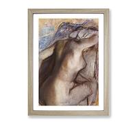 After The Bath By Edgar Degas Classic Painting Framed Print | A2 Oak Framed Wall Art | Ready to Hang | Classic Historical Picture | Living Room Bedroom Lounge Office