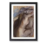 After The Bath by Edgar Degas Framed Print | A2 Black Framed Wall Art | Ready to Hang | Modern Nature Picture | Living Room Bedroom Lounge Office