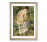 After The Bath by Pierre-Auguste Renoir Framed Print | A2 Oak Framed Wall Art | Ready to Hang | Modern Nature Picture | Living Room Bedroom Lounge Office