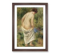 After The Bath by Pierre-Auguste Renoir Framed Print | A2 Walnut Framed Wall Art | Ready to Hang | Modern Nature Picture | Living Room Bedroom Lounge Office