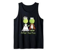 After The Kiss Frog Wedding Couple Fairytale Design Tank Top