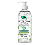 After Wax Lotion with Peppermint & Tea Tree Oil - Soothes & Calms Irritation, Prevents Ingrown Hairs & Bumps, Fights Bacteria & Prevents Infections, For All Skin Types (250ml Pump)