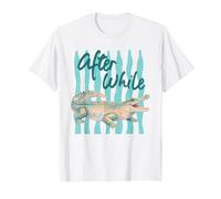 After While Alligator Floral Watercolor Art T-Shirt