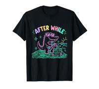 After While Crocodile Funny Sandcastle on the Beach T-Shirt