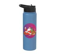 After Work Santa Claus Drinks an After-Work Beer with Rudolf Stainless Steel Insulated Water Bottle