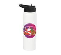 After Work Santa Claus Drinks an After-Work Beer with Rudolf Stainless Steel Insulated Water Bottle
