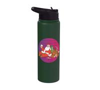 After Work Santa Claus Drinks an After-Work Beer with Rudolf Stainless Steel Insulated Water Bottle