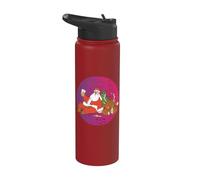 After Work Santa Claus Drinks an After-Work Beer with Rudolf Stainless Steel Insulated Water Bottle