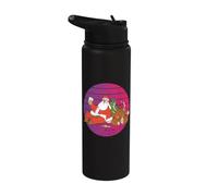 After Work Santa Claus Drinks an After-Work Beer with Rudolf Stainless Steel Insulated Water Bottle