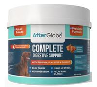 Afterglobe Complete Dog Digestive Supplement - Helps Firm Stool, Gas, Scooting & Anal Gland Health Prebiotic Pumpkin, Psyllium, Carrot, Inulin & Flaxseed Powder - Chicken Flavour - 200g