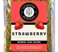 Afterglobe Strawberry Herbal Blend | Pre-Ground & Stick-Free | Lemon Balm, Raspberry Leaf & Hibiscus | Loose Herbal Tea (100g)