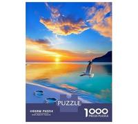 Afterglow Beach 1000 Pc Dust-Free Paper Healing Puzzle Game for Senior Citizens Brain Training For Framing Anniversary Idea 52x38cm/1000pcs