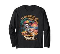 Afterlife Beach - Spirits Never Leave - Día de Los Muertos Long Sleeve T-Shirt