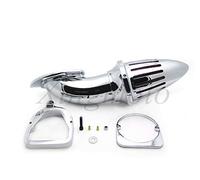 AfterMokit Bullet Air Cleaner Intake with Red Filter for Honda Shadow Aero 750 VT750C 1998-2000 Ace 750 VT750CD 1998-2001 Spirit 750 VT750DC 2001-2002 VT750CDA 2002-2003 VT750DCA 2003-2007 Chrome