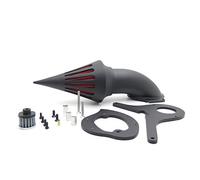 AfterMokit Cone Spike Air Cleaner Intake with Red Filter for Honda Shadow Aero 750 VT750C 2004 and Up VT750CA 2004 and Up Spirit 750 VT750C2 2007 and Up VT750RS 2012-2013 VT750CS 2013 and Up Black