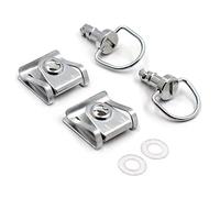 AfterMokit Replacement 0.57 inch Quick Release Fasteners Fairing Bolts Studs Quarter Turn with Clips Silver 2 Pack