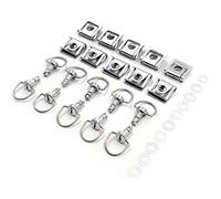 AfterMokit Replacement 0.57 inch Quick Release Fasteners Fairing Bolts Studs Quarter Turn with Clips Silver 10 Pack