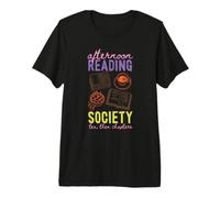 Afternoon Reading Society Tea Book Lover Chapter Novel Art Premium T-Shirt
