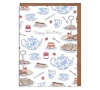 Afternoon Tea Birthday Card - 'Happy Birthday!' - Female Birthday Card - Card for Her