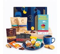 Afternoon Tea Birthday Hamper with Assorted Biscuits, Milk Chocolate & Premium Mixed Nuts (Peanuts, Mixed Nuts & Caramelized Cashews) (Happy Birthday)