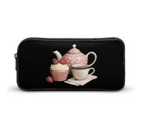 Afternoon Tea Cute Pencil Case Large Capacity Makeup Pouch Portable Pencil Bag with Zippered