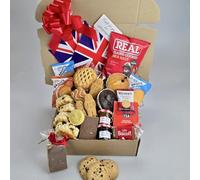 Afternoon Tea Gift Hamper Box - Scones, Muffins, Flapjack, Biscuits, Tea Bags and Preserves - British Tea Food Selection for 2-4 People